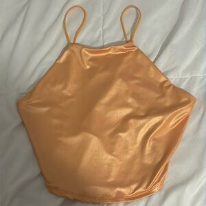 Urban outfitters silk backless crop top